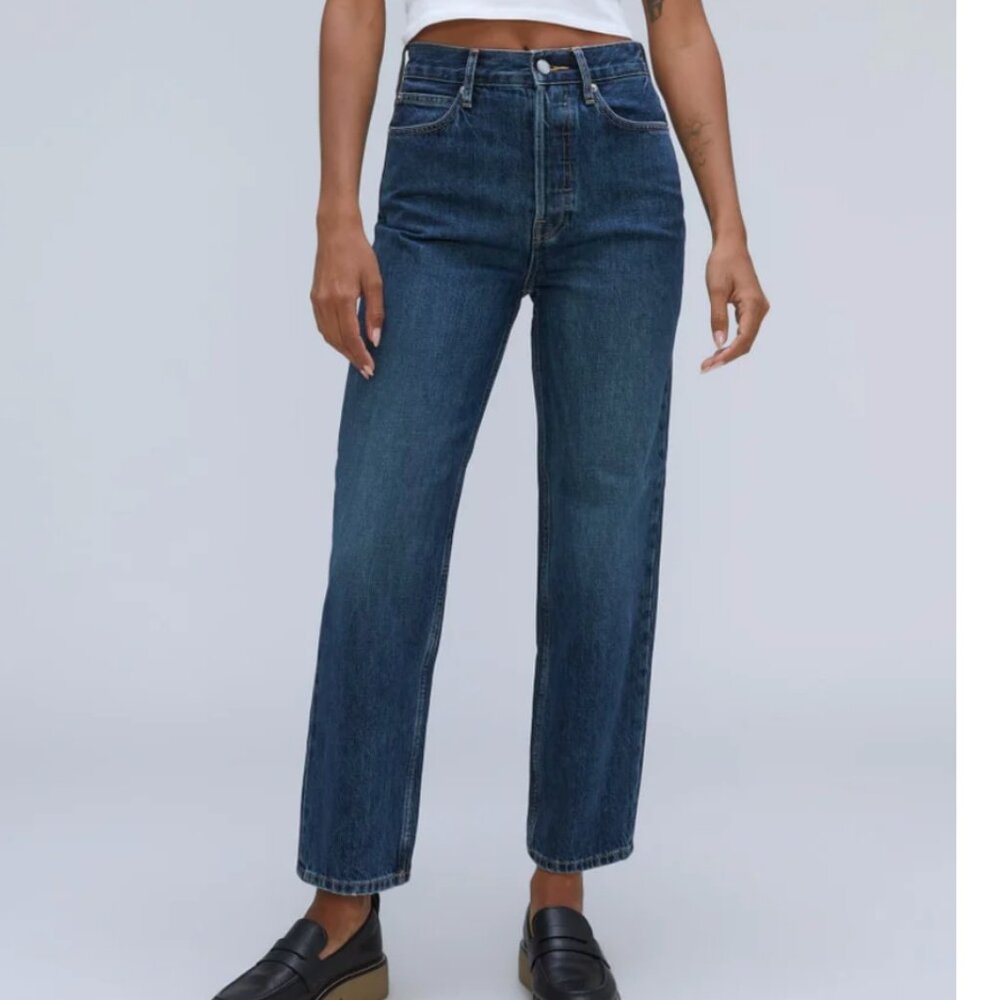 Everlane Women's Straight Leg Jeans - Dark Blue